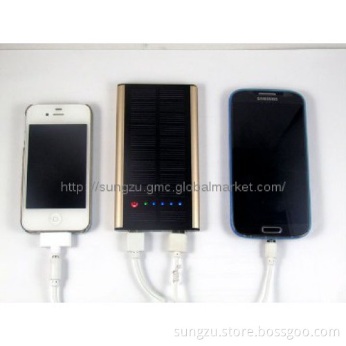 Solar power bank charger Dual USB Portable Charger Backup External